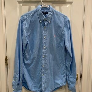 Men’s Ralph Lauren blue slim fit medium dress shirt